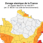 Carte zonage sismique France